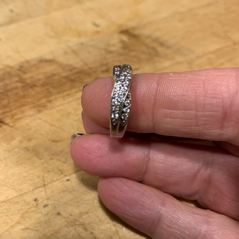 Simply Beautiful Serling Silver and CZ Ring. The perfect wedding band! - Picture 13 of 16